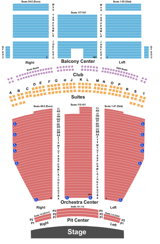 Saenger Theatre SIX Seating Chart